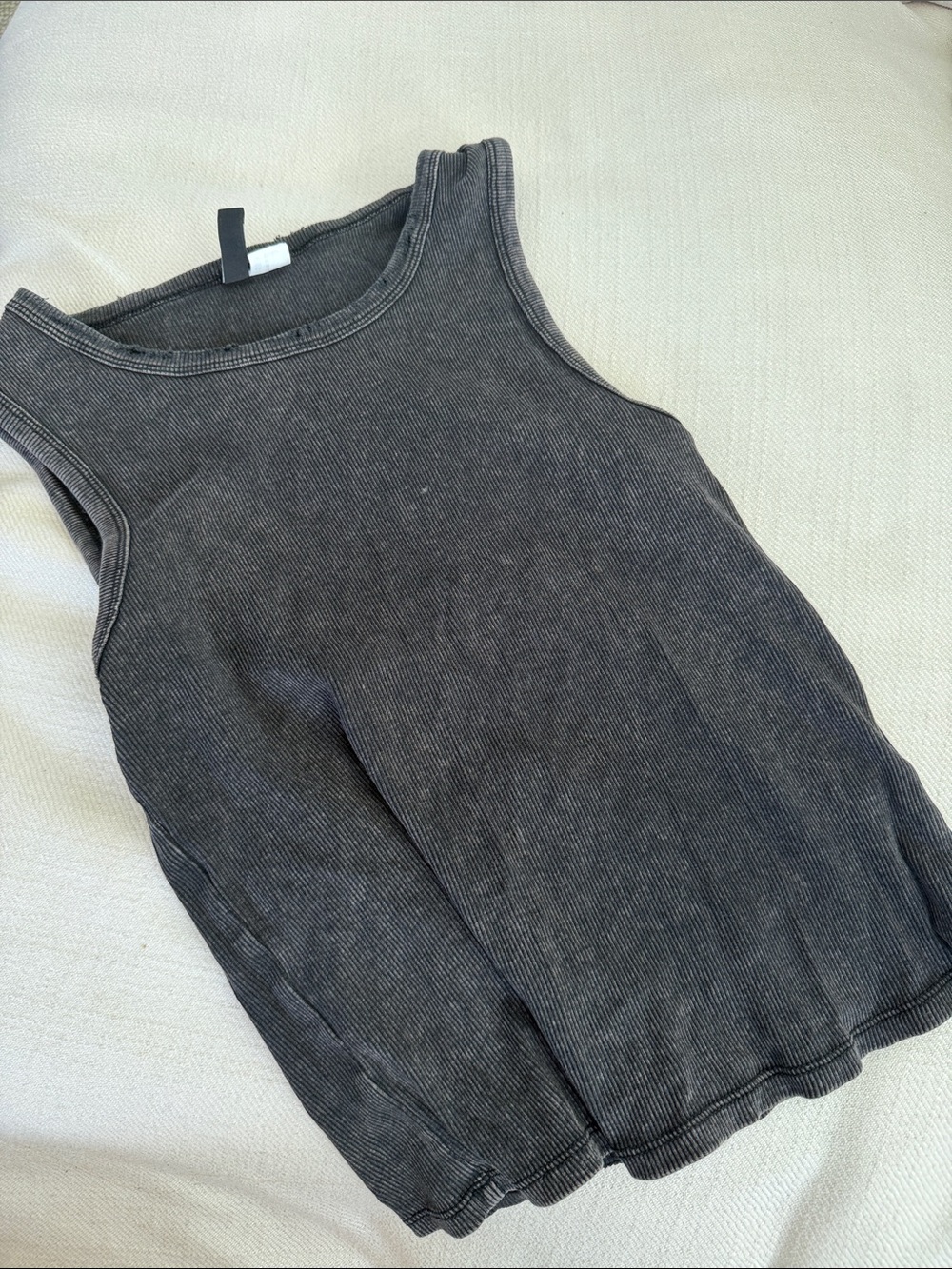 H&M washed grey top